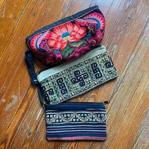 Ethnographic Textile Zipper Pouches